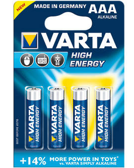 Varta High Energy AAA Alkaline 4 Pack
